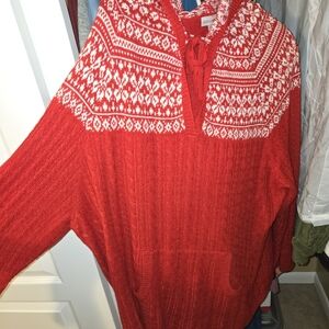Fashion Bug Red and White Patterned Sweater